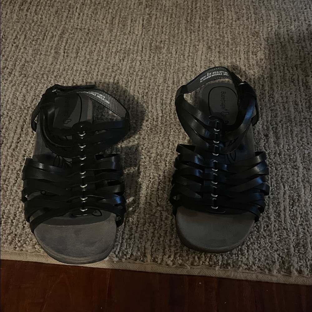 BareTraps Black Strappy Sandals